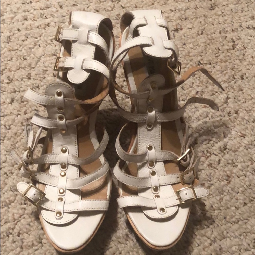 white open heels